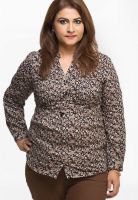 Oxolloxo Brown Printed Shirt