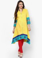 Peppertree Yellow Printed Kurta