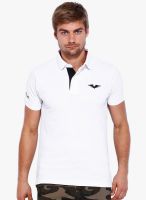 Rookies White Solid Polo T-Shirt