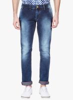 Vintage Blue Mid Rise Slim Fit Jeans