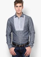 Atorse Solid Dark Grey Casual Shirt