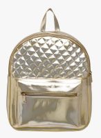Faballey Golden Polyurethane (Pu) Backpack