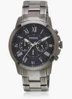 Fossil Fs4831-O Dark Grey/Blue Chronograph Watch