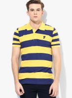 French Connection Yellow Solid Polo T-Shirts