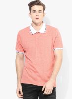 Incult Orange Solid Polo T-Shirt