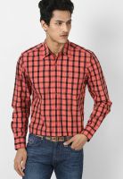 Lee Red Check Slim Fit Casual Shirt