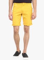 Punk Yellow Solid Shorts