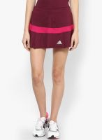 Adidas Maroon Flared Skirt