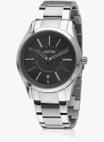 Aspen Am0049 Silver/Black Analog Watch