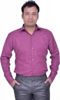 Frankline Men's Solid Formal Maroon Shirt Frankline Men's Solid Formal Maroon Shirt