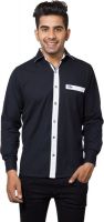 Nauhwar Men's Solid Formal Black Shirt