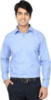 Spaky Men's Solid Formal Blue Shirt