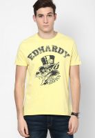 Ed Hardy Yellow Round Neck T-Shirt