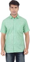 Anytime Men's Solid Casual Green Shirt