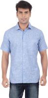 Anytime Men's Solid Casual Blue Shirt