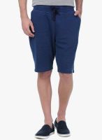 Basics Solid Navy Blue Shorts