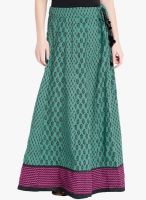 Folklore Green Flared Skirt