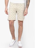 Incult Slim Chino Shorts In Stone With Print