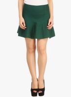 N-Gal Green Flared Skirt