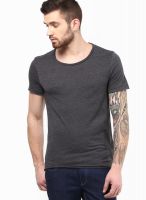 Tom Tailor Black Round Neck T-Shirt