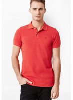 United Colors of Benetton Red Solid Polo T-Shirts