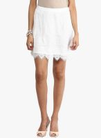 Vero Moda White A-Line Skirt