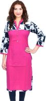 Cruzaar Formal Solid Women's Kurti(Pink)