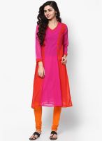 G Pink Embroidered Kurta