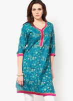 Kira Blue Printed Kurtis