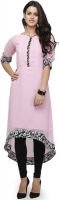 Ojjasvi Solid Women's A-line Kurta(Pink)