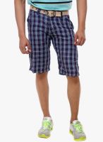 Sports 52 Wear Purple Checked Shorts