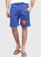 Superman Printed Blue Shorts