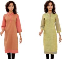 Fab Rajasthan Casual Graphic Print Women's Kurti(Pack of 2, Multicolor)