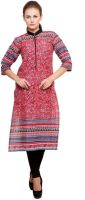 Pankhuri For Women Casual Printed Women's Kurti(Red)
