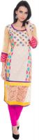 Satrangi Casual Striped Women's Kurti(Pink)