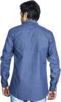 Bombay Casual Jeans Men's Solid Casual Blue Shirt