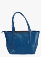 Faballey Blue Polyurethane (Pu) Handbag