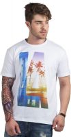 HotTribes Printed Men's Round Neck White T-Shirt HotTribes Printed Men's Round Neck White T-Shirt