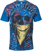 Huetrap Graphic Print Men's Round Neck Blue T-Shirt