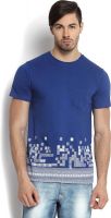 Kingaroo Printed Men's Round Neck Blue T-Shirt Kingaroo Printed Men's Round Neck Blue T-Shirt