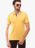 Urban Nomad Yellow Solid Polo T-Shirts