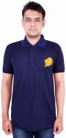 Xensa Embroidered Men's Polo Neck Dark Blue T-Shirt