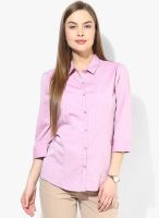 Arrow Woman Pink Solid Shirt