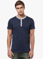 Aventura Outfitters Navy Blue Solid Henley T-Shirt