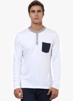 Aventura Outfitters White Solid Henley T-Shirt