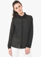 Besiva Black Solid Shirt