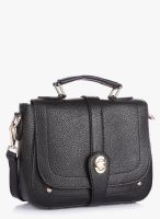 Ebano Black Leather Sling Bag