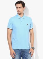 Giordano Blue Solid Polo T-Shirt