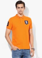 Giordano Orange Solid Polo TShirt