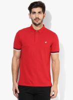Giordano Red Solid Polo TShirt
